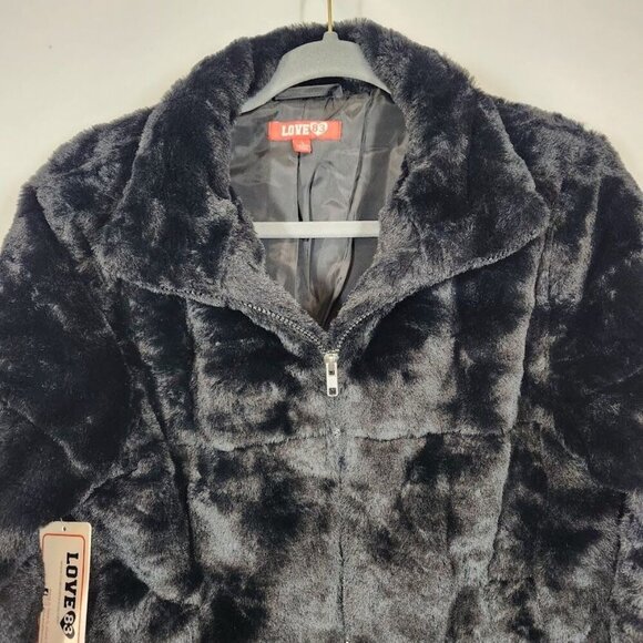 Love83 Faux Fur Jacket in Black - Size large - Picture 3 of 8